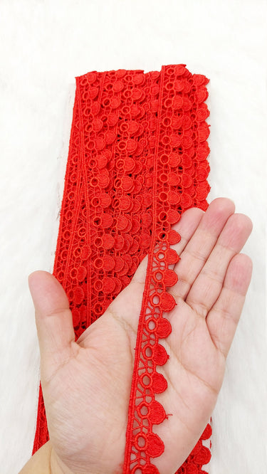Fringe Trim, Polyester Embroidered Crafting Edging Lace Trim, Trim by 2 Yards